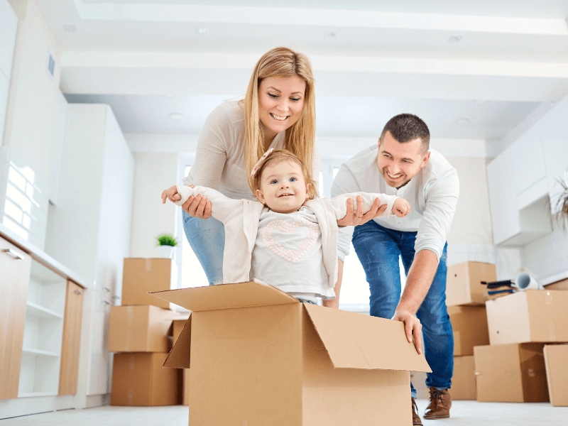 a toddler moving to a new house or apartment blog post image