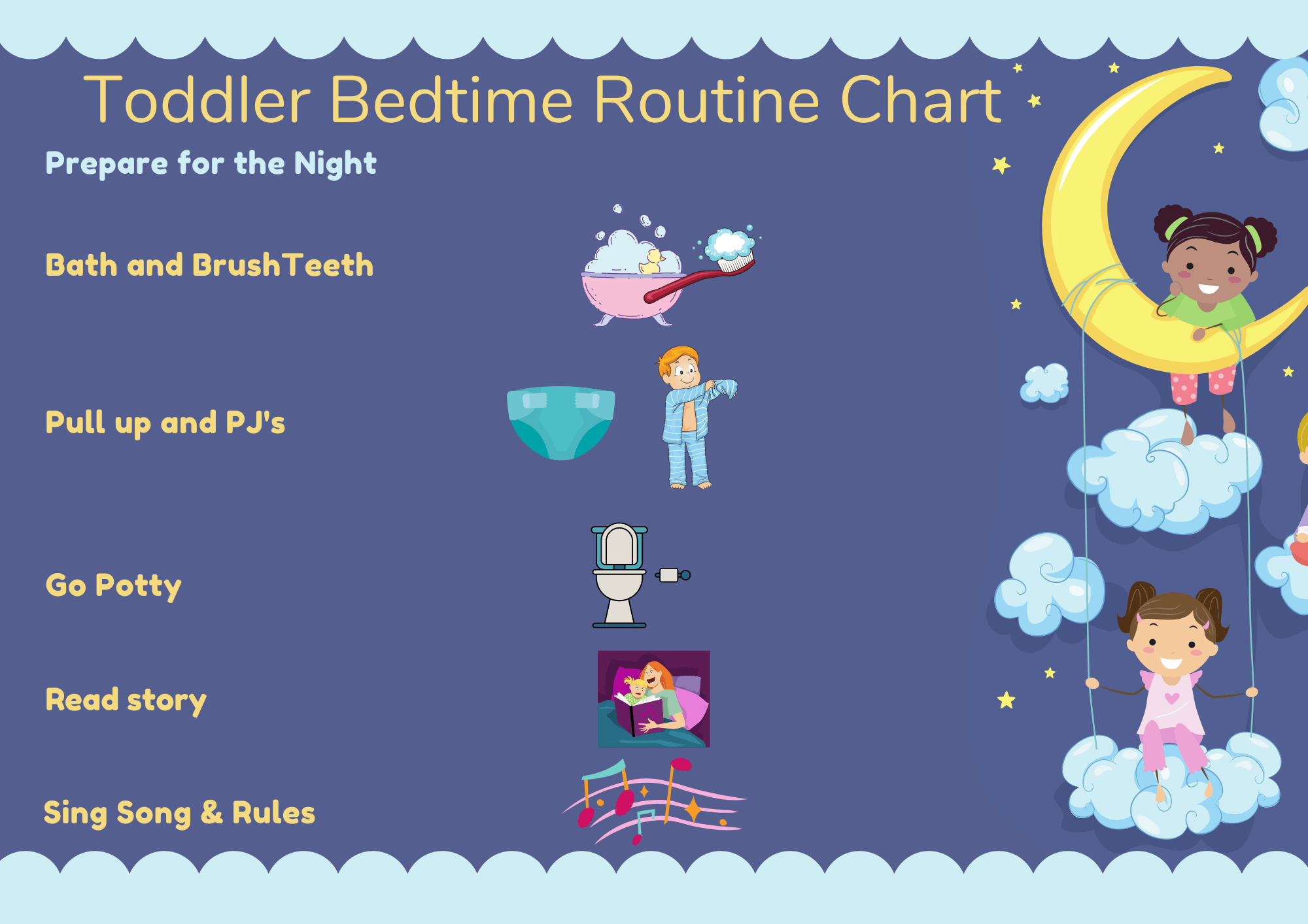 Toddler Bedtime Routine Chart