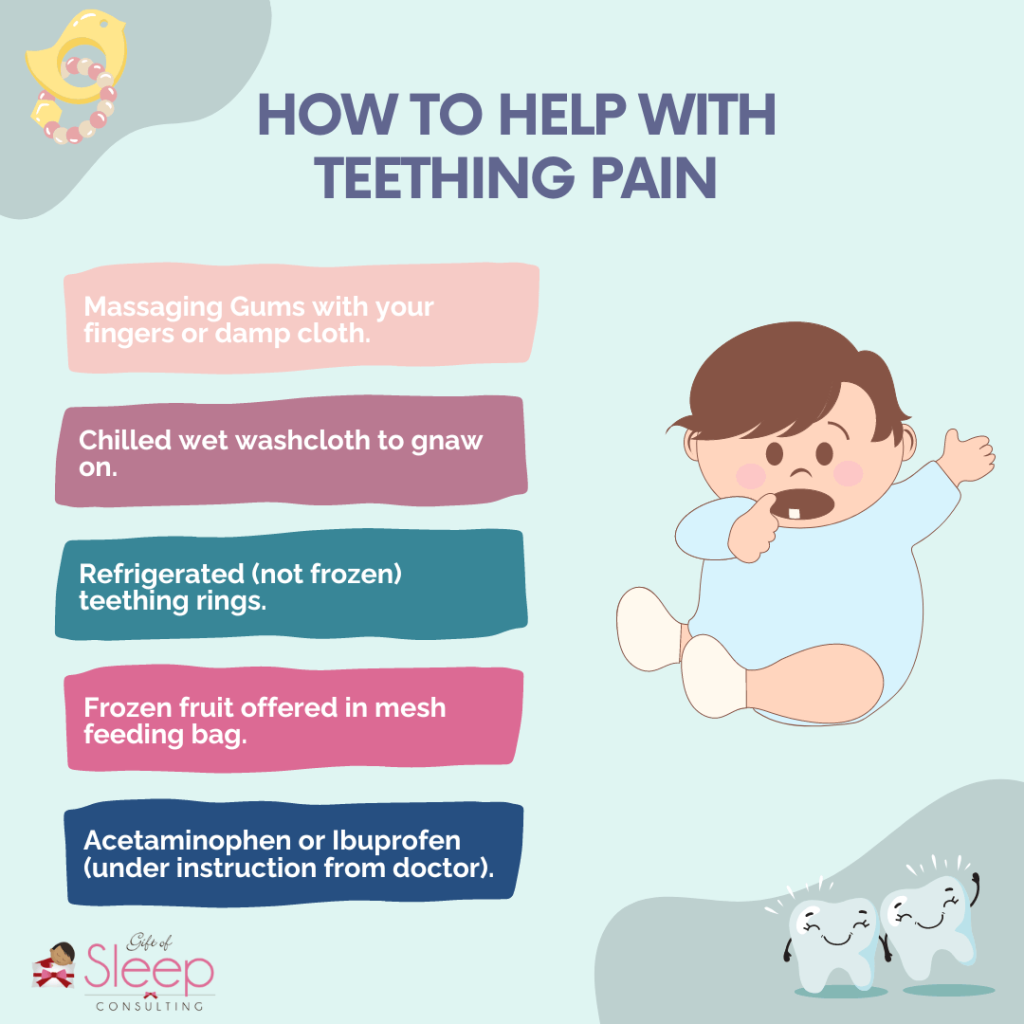 how to help with teething pain infographic