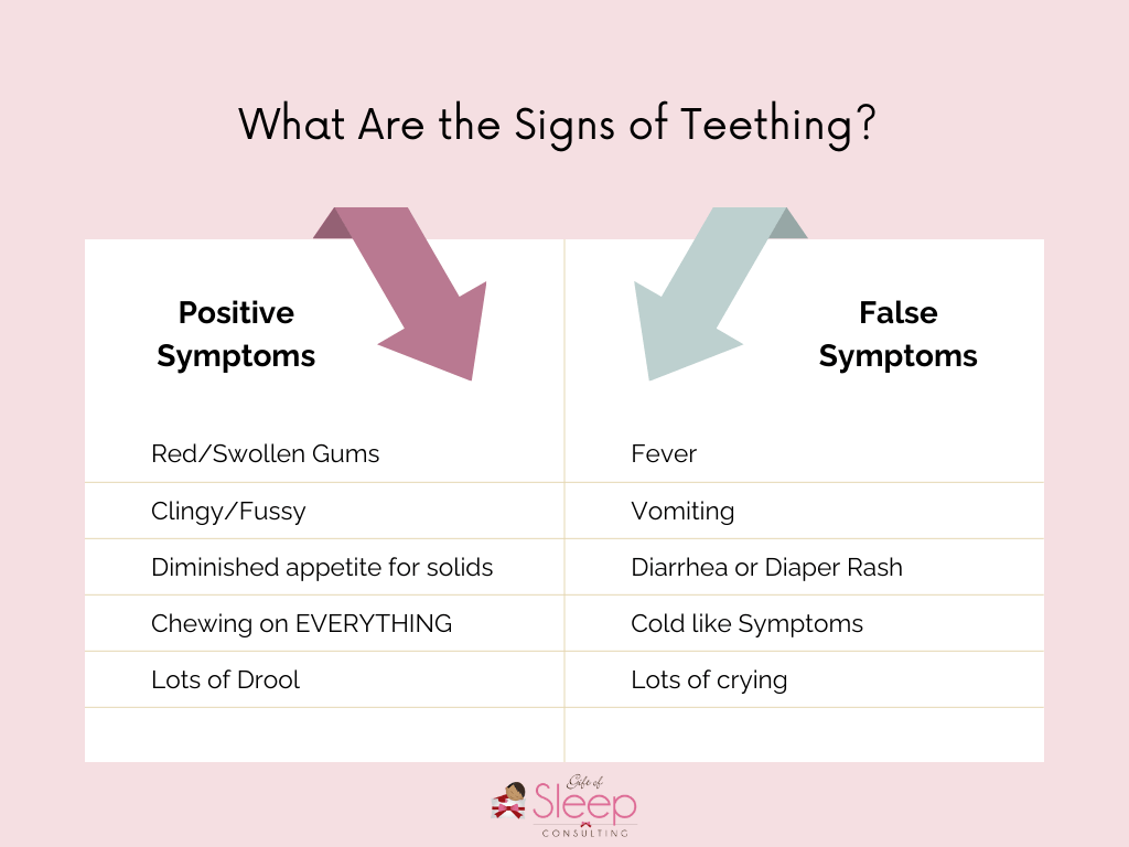 what are the signs of teething infographic